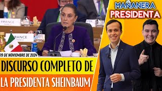 MañaneraPresidenta  ACUERDAN el HUMANISMO MEXICANO en el G20 a partir de DISCURSO de SHEINBAUM [upl. by Fields]