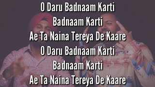 Daru Badnaam  Lyrics  Kamal Kahlon  Param Singh [upl. by O'Doneven]