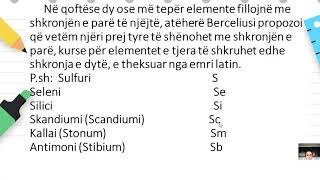 Klasa 9  Kimi  Simbolet kimike të elementeve [upl. by Tiernan]