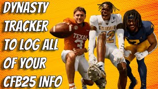 Dynasty Tracker to Log All of Your CFB 25 Information [upl. by Kcirderfla807]