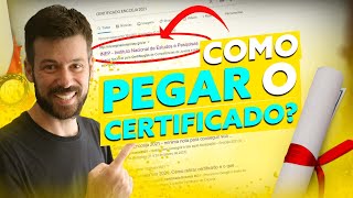 ENCCEJA  Como pegar o CERTIFICADO [upl. by Rauch]