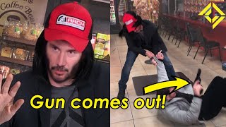 Keanu Reeves Stops A ROBBERY [upl. by Naitsirhk]