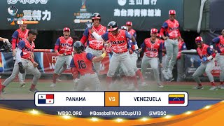 HIGHLIGHTS – Game 4 – Panama vs Venezuela – WBSC U18 Baseball World Cup [upl. by Taimi]