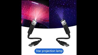 Mini LED Car Roof Star Light Laser Atmosphere Ambient Projector USB Decorative Lamp Multiple Car [upl. by Oikim]