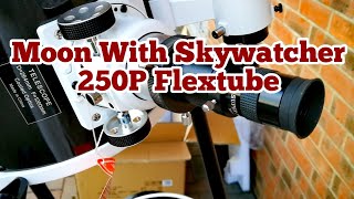 Observing Moon With Skywatcher Flextube 250P Dobsonian Reflecting Telescope [upl. by Mohun232]