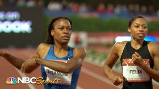 Allyson Felix back on 400m podium in Zagreb  NBC Sports [upl. by Goltz138]