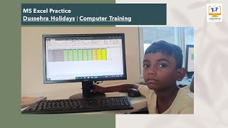 Karthik 6th Class  MS Excel Practice  DussehraHolidays  ComputerTraining [upl. by Nnylyak]