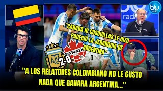 asi lo vivieron los relatores Colombianos Argentina vs Canada 20 [upl. by Nytsua482]