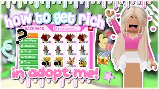 ★🚦HOW TO GET RICH IN ADOPT ME ★  BIG giveaway  FAST AND EASY [upl. by Ian]