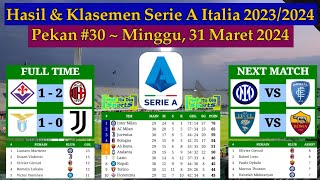 Hasil Liga Italia Tadi Malam  Fiorentina vs AC Milan  Klasemen Serie A Italia 2024 Pekan 30 [upl. by Acinyt668]