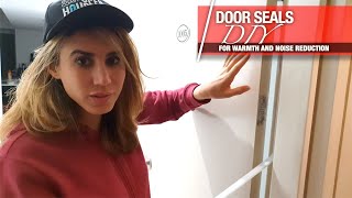 How to Draught and Sound Proof Doors  Weather Seal Tape and Threshold Plate DIY [upl. by Neumark62]