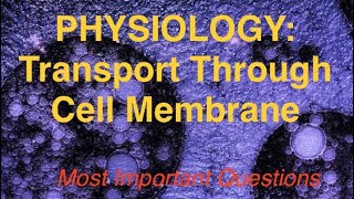 Physiology transport cell membraneAIIMSRRBjipmerpgimerexam medical paramedicalphysiotherapy [upl. by Dez]