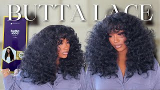 😍 33 Super Affordable Curly Bang Wig TutorialButta Lace HollyWood Wave 26quotSyntheticWigSeries [upl. by Jolda]