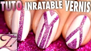 Tuto nail art INRATABLE au vernis et paillettes [upl. by Julide]