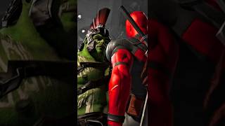 Le Deadpool ho ho I entered a wrong multiverse Hulk vs Deadpool MK1 deadpool hulk deadpoolday [upl. by Mick]