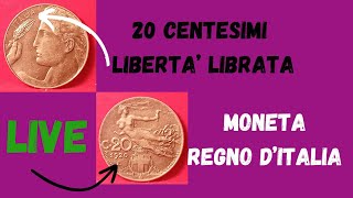 Monete rare Regno DItalia valore del 20 centesimi Libertà Librata [upl. by Ikey337]