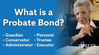 What is a probate bond AKA a fiduciary bond [upl. by Yenwat]