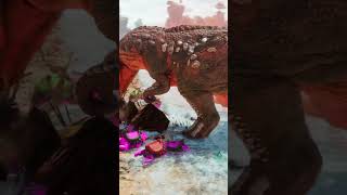 Beelzebufos vs Alpha Trex Lvl 150 ASA Arkascended ark frogarmy beelzebufo trex dinosaur [upl. by Ahsok]