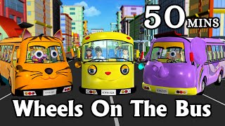 Wheels On The Bus Go Round And Round  3D Animation Kids Songs  Nursery Rhymes for Children [upl. by Havard525]