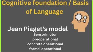 cognitive theory of language acquisition Jean Piagets theory [upl. by Josey340]