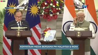 Sidang Media Bersama Perdana Menteri MalaysiaIndia [upl. by Rickey]