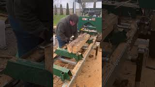 Milling two cedar logs at once woodlandmills hm126sawmill [upl. by Vasquez]