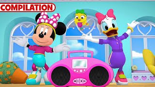 Minnies BowToons 🎀  NEW 15 Minute Compilation  Part 4  Party Palace Pals  disneyjr [upl. by Enomad]