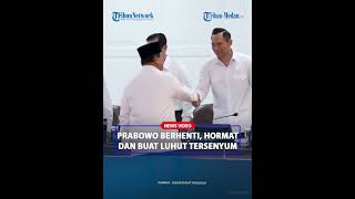 PRABOWO Berhenti Sejenak Hormat Hingga Buat Luhut Tersenyum saat Rapat Kabinet [upl. by Elleron]