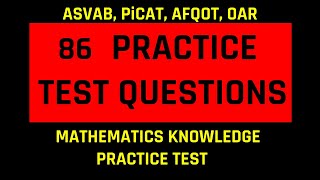 Grammar Hero’s ASVAB PiCAT AFOQT amp OAR Mathematics Knowledge Practice Test 86 Questions [upl. by Ahearn308]