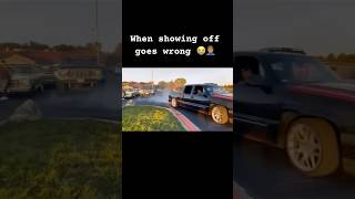 Takuache Crashes into Truck Tryna Show off at the Truck Meet takuache carcrashes silverado truck [upl. by Eihtak]