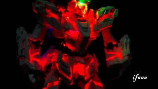 Gundam Unicorn 1100 LED Mod Finished [upl. by Gawain257]