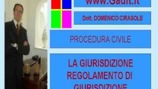 09c VIDEO LEZIONE DIRITTO PROCESSUALE CIVILE IL REGOLAMENTO DI GIURISDIZIONE [upl. by Anuaf542]