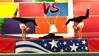 Ultimate Gymastics Challenge Ft Rebecca Zamolo Aussies Vs American [upl. by Inaluahek]