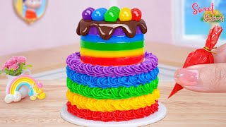 🌈Rainbow Cake Recipes🌈How To Make Miniature Rainbow Chocolate Cake Decorating Ideas🌈Sweet Baking🌈 [upl. by Concettina]