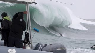 Rafael Tapia Nearly Vaporized During Mavericks Tow Session 12302023  Mavericks Awards [upl. by Odidnac195]