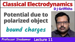 Classical Electrodynamics Lectures 11  Electric potential due to a polarized object  MSc Physics [upl. by Mcclish531]