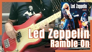 Led Zeppelin  Ramble On BASS COVER  SX Precision SPB57 flatwound  M Vave Tank B [upl. by Schonfeld]