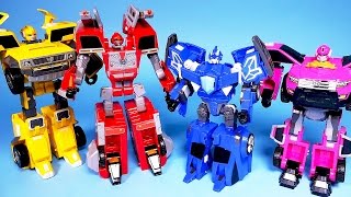 미니특공대 최강전사 변신 또봇 파워레인저 다이노포스 타요 뽀로로 MiniForce Carbot transforming car toys [upl. by Sirrot625]