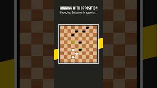 Winning with Opposition  Draughts Endgame Masterclass shorts [upl. by Marcello983]