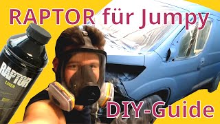 Raptorlack selber lackieren ┃ DIY Tutorial ┃ L1H1 Camperausbau 2 [upl. by Mabelle]