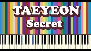 태연TAEYEON  비밀Secret piano cover [upl. by Akinam]