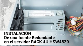 Cómo instalar una fuente de alimentación redundante en un servidor Rack 4U HSW4520 de UNYKAch [upl. by Hermann778]