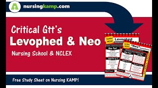 What are Critical Drips like Levophed and Neo used for Cardiac Medications Nursing KAMP NCLEX 2019 [upl. by Peonir]