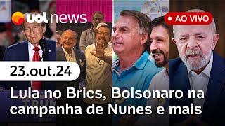 Lula no Brics Bolsonaro com Nunes atirador é morto em Novo Hamburgo e notícias ao vivo UOL News [upl. by Dloniger]