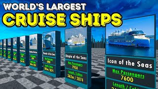 The MINDBLOWING Sizes of the Largest Cruise Ships [upl. by Naitsirk]