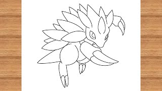 How To Draw Sandslash from Pokemon  Step By Step  Tamannas Drawing [upl. by Merl]