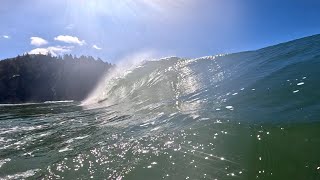 FRIGID FUN SURF ON DA OREGON COAST SURFING SHORT SANDS [upl. by Myrta]