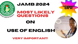 VERY IMPORTANT JAMB MOST LIKELY QUESTIONS ON USE OF ENGLISH VERY IMPORTANT jamb2024 jamb [upl. by Linoel]