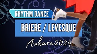 Laurence BRIERE  Julien LEVESQUE CAN  Junior Ice Dance Rhythm Dance  Ankara 2024 [upl. by Buna]