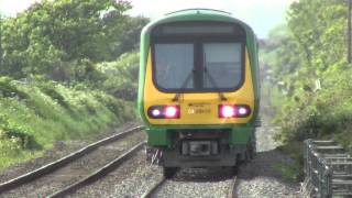 Laytown HDIrish Rail 29000 class new livery no29012 passes from Mosney to Drogheda [upl. by Yorker]